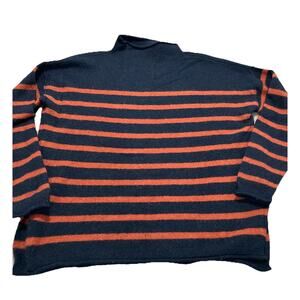 Madewell Women’s M Navy Blue Orange Coziest Yarn Whitworth Sweater Alpaca